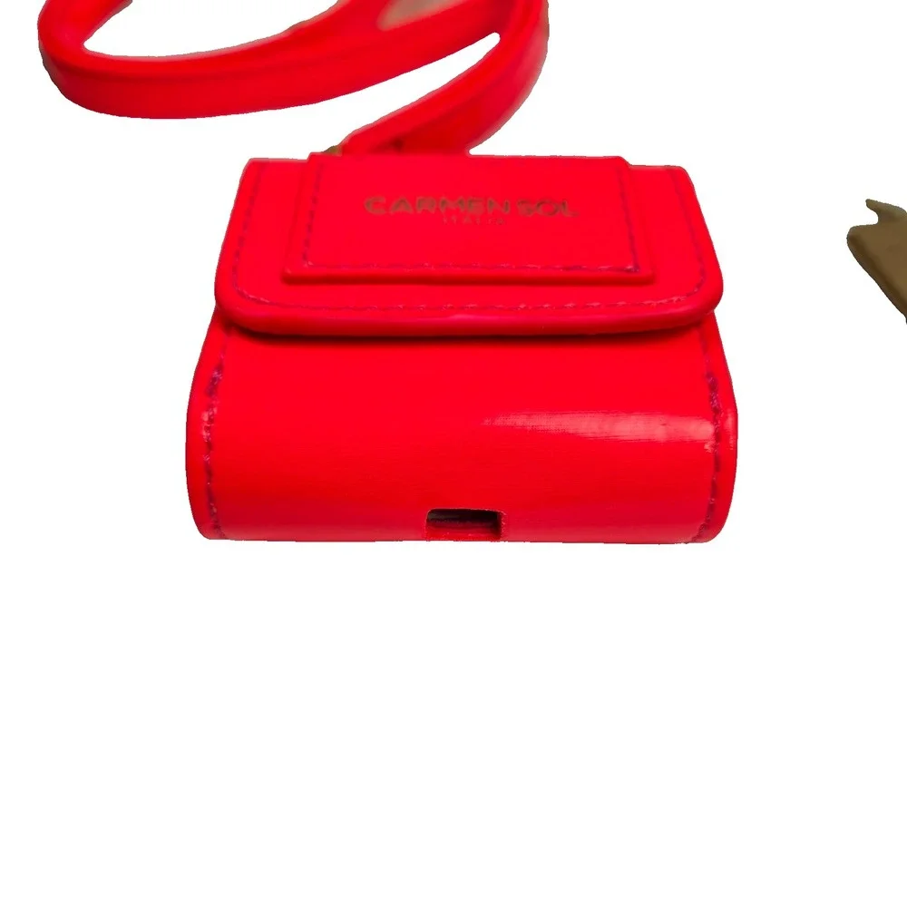 Carmensol Tommy Airpod Pro/Pro2 Case Handmade Made in Italy Pink ‎ Vegan Leather